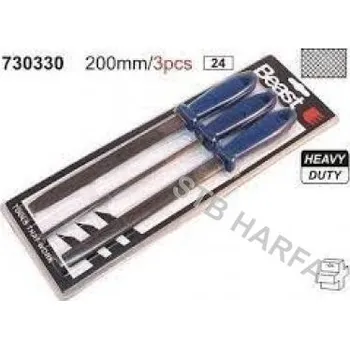 Beast - pilník na kov Sada 3ks 200mm