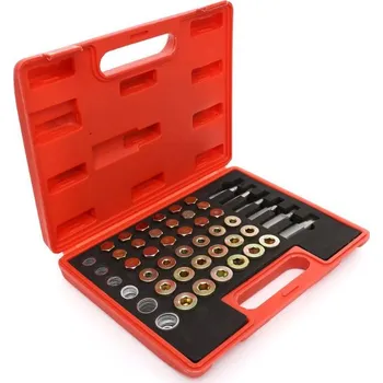 Sada nářadí Kraft&Dele KD10512 sada na opravu závitu olejové zátky 114ks