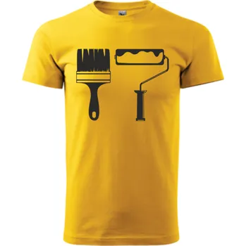 Pánské tričko ON-DESIGN Tričko s MALÍŘEM Velikost: L, Barva: žlutá