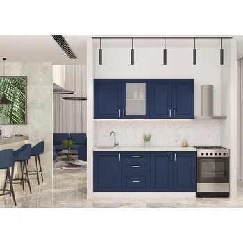 Kuchyňská linka VerDesign BARDIS 180 vintage kuchyňská linka z MDF, safírová/bílá