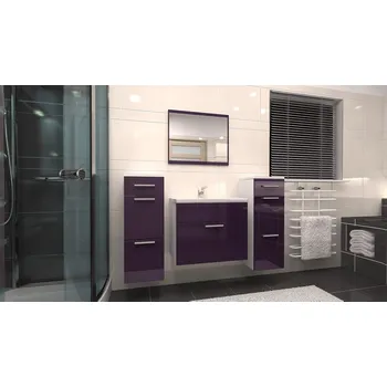 Koupelnový nábytek Falco Koupelnová sestava Lora C bílá/fialový lesk