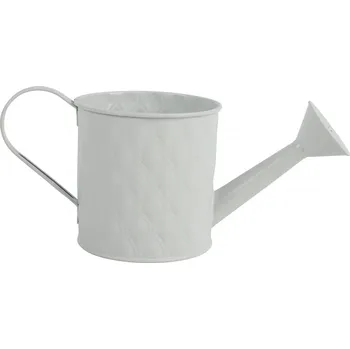 Květináč Plechový květináč Sannah S bílý 26x10,5x10,5 cm