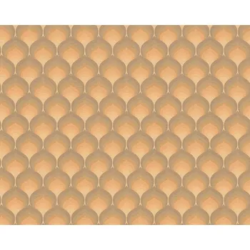 Tapeta Vliesová tapeta retro, geometrická - hnědá, žlutá, oranžová 395384 / Tapety na zeď 39538-4 retro Chic (0,53 x 10,05 m) A.S.Création