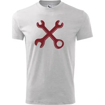 ON-DESIGN Dětské tričko se ZKŘÍŽENÝM KLÍČEM Velikost: 110 cm/4 roky, Barva: světle šedý melír