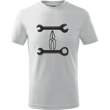 ON-DESIGN Dětské tričko s MONTÉREM Velikost: 122 cm/6 let, Barva: bílá