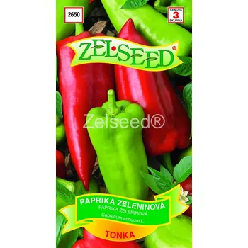 Semeno Paprika zeleninová Tonka (zelená-červená, kapie, polní)