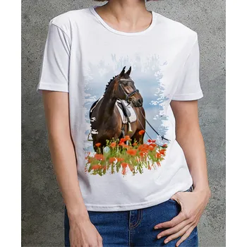 Dámské tričko Dámské tričko s koněm č.08 (kůň koňské )