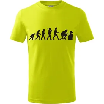 ON-DESIGN Tričko s potiskem EVOLUCE Velikost: XS, Barva: limetková