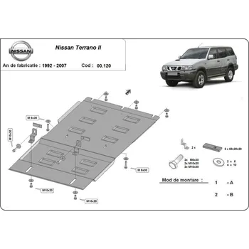 Kryt motoru Kryt pod převodovku NISSAN TERRANO I (WD21) - Plech - 8595698044365