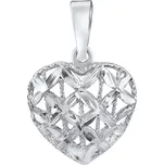 Silvego Romantický přívěsek ve tvaru srdce z bílého zlata SILVEGOB15003GW + 2 měsíce na vrácení zboží