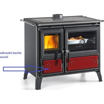 La Nordica - náhradní kachle pro sporák Milly - pro šuplík - bordo