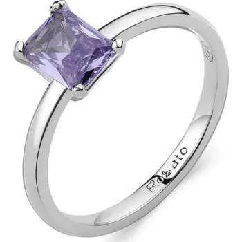 Módní doplněk Rosato Minimalistický stříbrný prsten s fialovým zirkonem Allegra RZAL061 56 mm + 2 měsíce na vrácení zboží