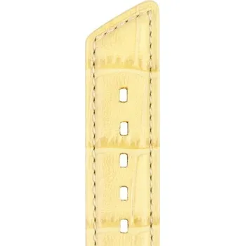 Módní doplněk Řemínek Hirsch Princess - vanilkový - 14 mm - M – Střední délka - 12 mm - Stříbrná + 5 let záruka a dárek ZDARMA