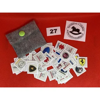 Pexeso HandMade by VeJa Mini pexeso vel.S č.27 - značka aut (64kousků)