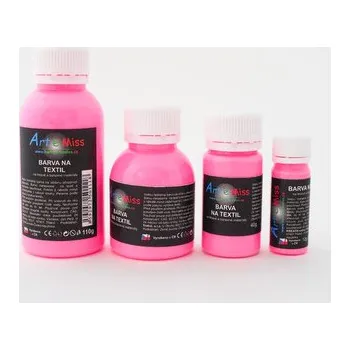 Speciální výtvarná barva ARTEMISS Barva na tmavý textil - neon (září pod UV světlem) 1000g, neon fialová