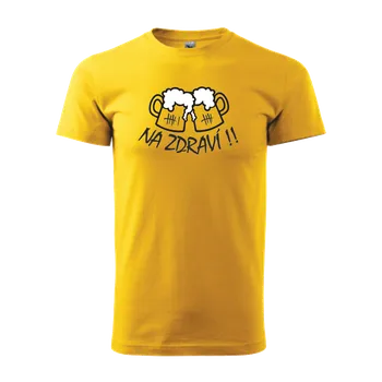 Pánské tričko ON-DESIGN Tričko NA ZDRAVÍ Velikost: M, Barva: žlutá