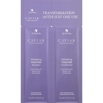 Alterna Caviar Anti-Aging hydratační a objemová sada na vlasy - šampon a kondicionér, 7 ml