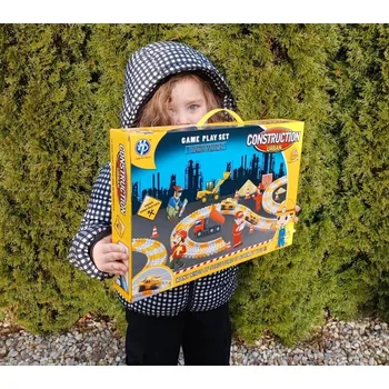 Autodráha Construction Urban HP6602 se dvěma autíčky - 198 dílů VÝPRODEJ