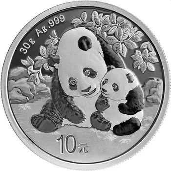People's Republic of China Chinese Panda stříbrná mince 30g 2024