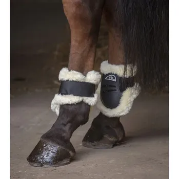 Vybavení pro koně NORTON Kamaše strouhačky XTR s beránkem - černé, PONY