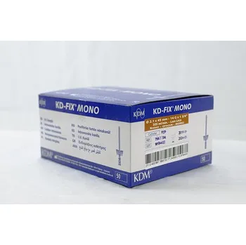 Injekční jehla KD Medical Intravenózní kanyla KDM s křidélky a bez portu 50 ks 14G oranžová 2.1 x 45 mm