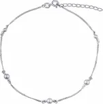 Silvego Stříbrný řetízek na nohu Elizabeth s kuličkami ZT160977A + 2 měsíce na vrácení zboží