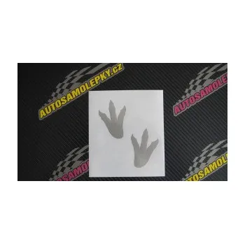 Samolepící dekorace SAMOLEPKA Dinosaurus stopy 001 levá (10 - červená) NA AUTO, NÁLEPKA, FÓLIE, POLEP, TUNING, VLASTNÍ TEXT, TISK, AUTOSAMOLEPKY.cz, POLEPY, OBRÁZEK, LOGO, SAMOLEPKY