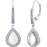 Silvego Stříbrné náušnice BRISA s pravým Růženínem a Brilliance Zirconia JJJ1141ERO + 2 měsíce na vrácení zboží