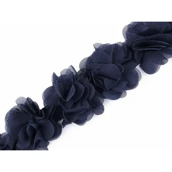 Prýmek na pružence šíře 60 mm - modrá námořnická tmavá (metráž)