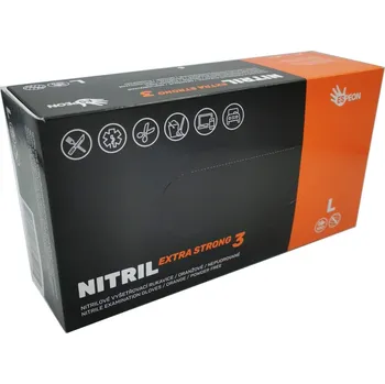Vyšetřovací rukavice Espeon Jednorázové rukavice nitrilové EXTRA STRONG oranžové - 100 ks XL