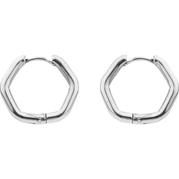 Náušnice franco bene Šestiúhelníkové náušnice - stříbrné | 1348