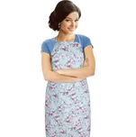 Kuchyňská zástěra kvítí na šedé