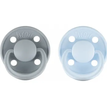 dudlíky Dudlíky Rebael z přírodního kaučuku 2 ks - Pewter/Tiny Sky 0-6 měsíců (velikost 1)