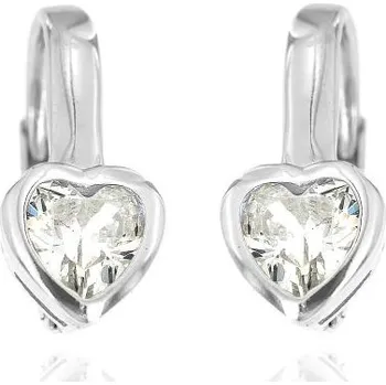 Náušnice Zlatnictví U Kostela Dámské náušnice bílá srdíčka 563B 818261815