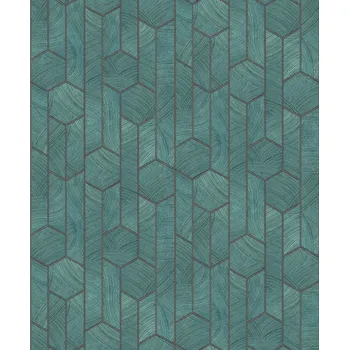 Tapeta Zelená geometrická vliesová tapeta na zeď, SUM104, Summer, Khroma by Masureel