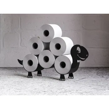 Interex design Držák toaletního papíru TURTLE / Černý matný