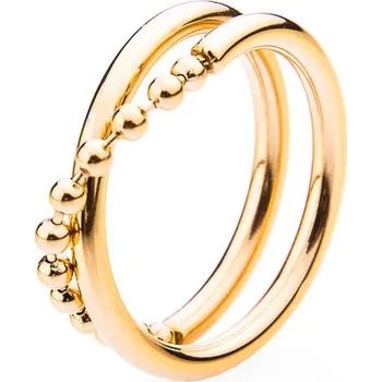 Prsten franco bene Perličkově zapletený prsten - pozlacený zlatá 7 (56 mm)