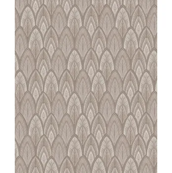 Tapeta Šedo-béžová vliesová tapeta s listy, SUM404, Summer, Khroma by Masureel