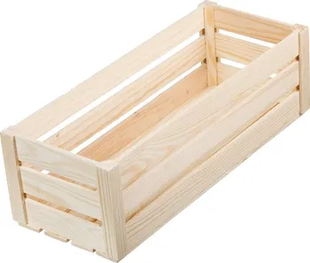 Úložný box ČistéDřevo Dřevěná bedýnka maxi P007 40 x 16 x 12 cm přírodní