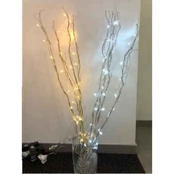 Vánoční dekorace Stříbrné větve, 32 LED stálesvítící - STUDENÁ BÍLÁ IP20 vnitřní