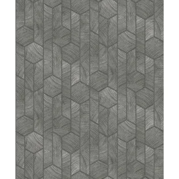 Tapeta Černo-stříbrná geometrická vliesová tapeta na zeď, SUM101, Summer, Khroma by Masureel