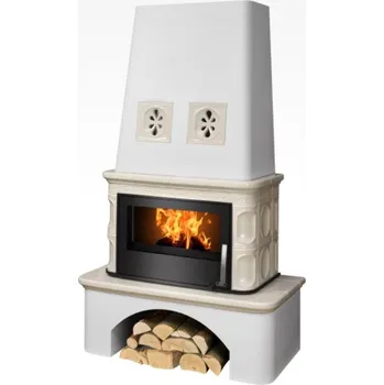 Krbová kamna ABX LAPONIE II P s teplovodním výměníkem 10,5kW - hnědá