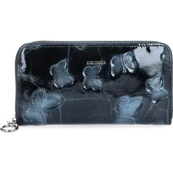 Peněženka Carmelo dámská kožená peněženka černá 2111 M C black