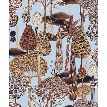 Tapeta Modrá vliesová tapeta na zeď, stromy, SUM004, Summer, Khroma by Masureel