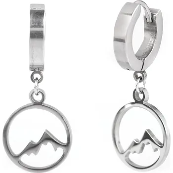 Náušnice Náušnice z nerezové oceli srdce, čtyřlístek, hory