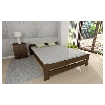 Postel Postel z masivu Evropa 180 x 200 cm + rošt ZDARMA - barva ořech