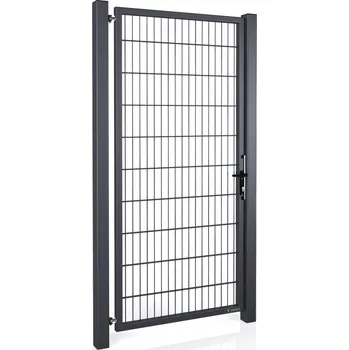 Plot Jednokřídlá branka BRAVO 2D poplastovaná 1000/1200 mm | antracitová RAL 7016 | výplň svařovaný 2D panel