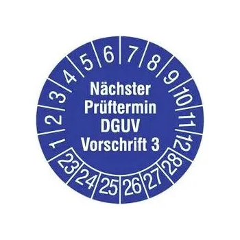 Samolepící etiketa HT Instruments Prüfplaketten 15mm Bezpečnostní nálepky s potvrzením o atestu, 15 mm, 2002260, etikety s osvědčením o bezpečnosti, 1 ks
