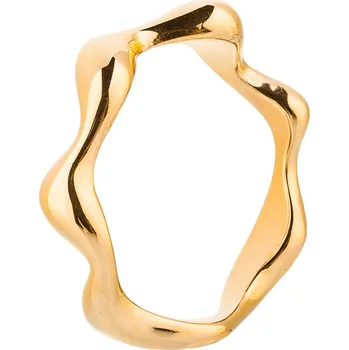 Prsten franco bene Bulky nepravidelný prsten - pozlacený | 662 Velikost prstenu: 6 (52 mm)