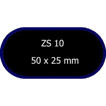 Sada na opravu pneumatiky záplata Ferdus ZS 10, ovál, 50x25mm 308203